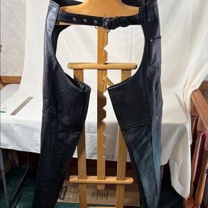 Black Leather Chaps Buffalo Hides